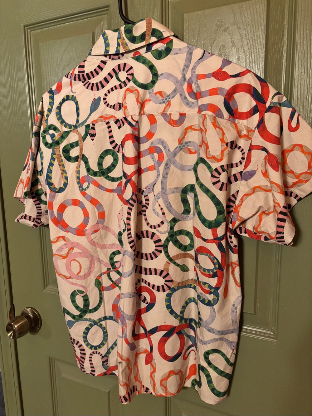 RARE-Rachel Antonoff Short-Sleeve Multicolor Snake Print Camp Shirt - Women's - Picture 5 of 5